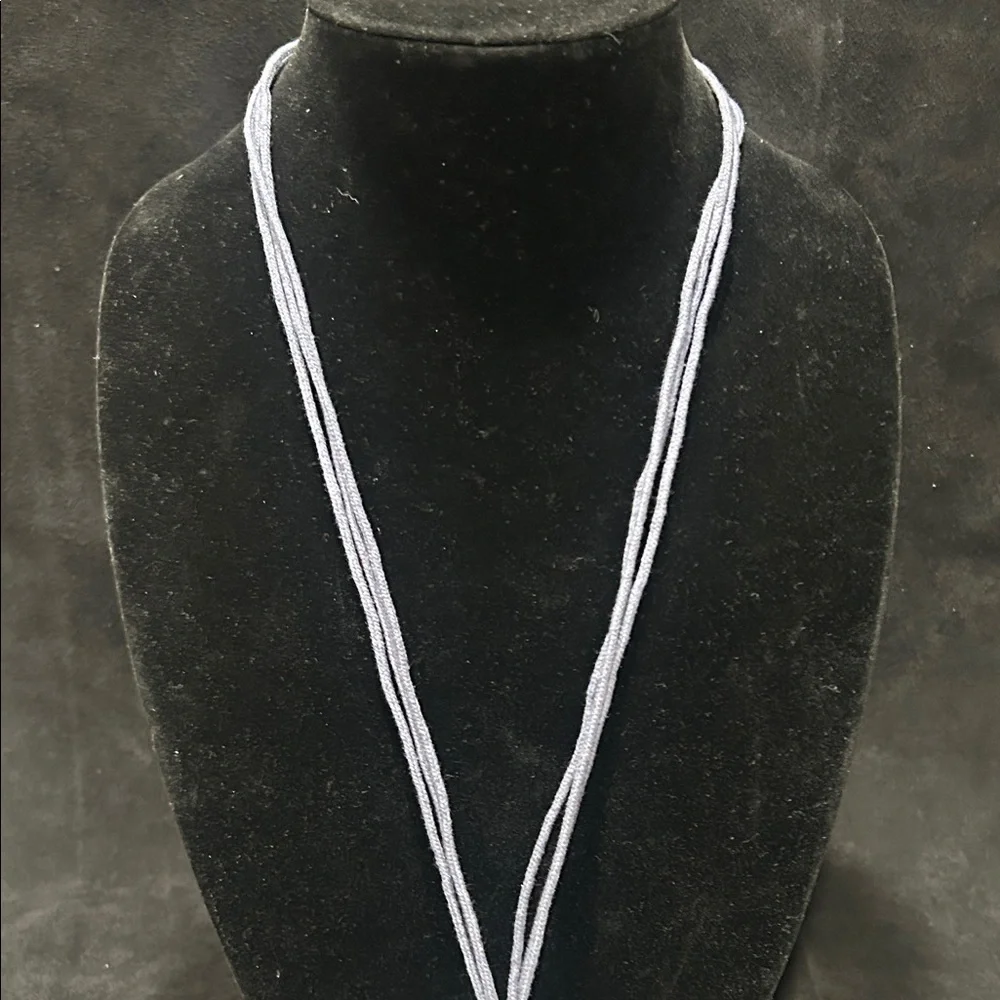 Christopher & Banks Blue and Silver Beaded Necklace - Picture 11 of 15